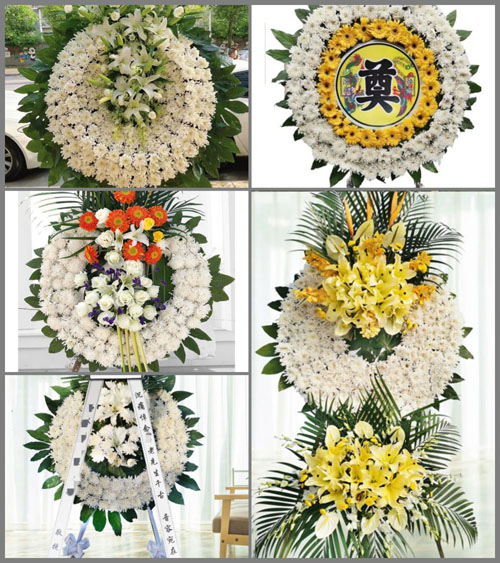 四川成都温江区和盛镇渡桥村花圈速递